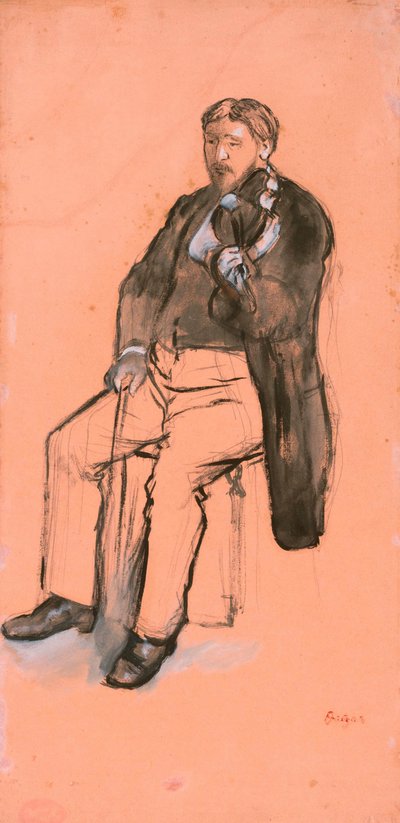 Violinista sentado de Edgar Degas